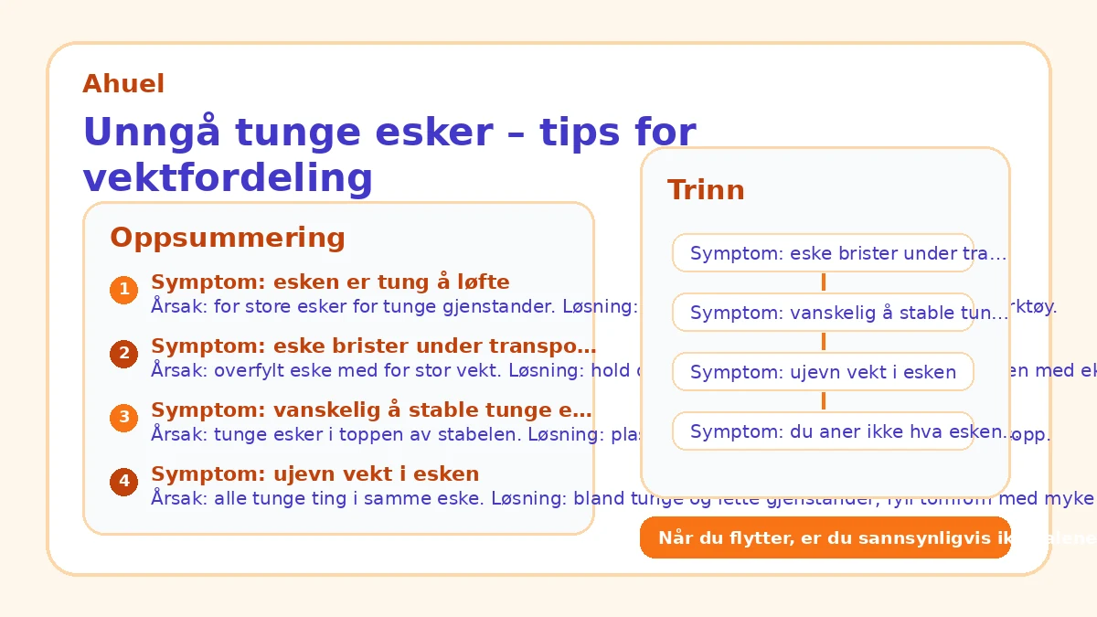 Unngå tunge esker – tips for vektfordeling