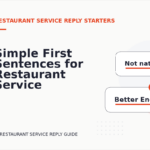 Simple First Sentences for Restaurant Service Replys