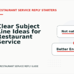 Clear Subject Line Ideas for Restaurant Service Replys