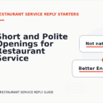 Short and Polite Openings for Restaurant Service Reply English