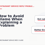 How to Avoid Blame When Explaining a Problem in Restaurant Service Reply English