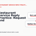 Restaurant Service Reply Practice: Request and Reply Examples