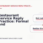 Restaurant Service Reply Practice: Formal and Friendly Versions