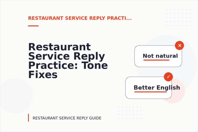 Restaurant Service Reply Practice: Tone Fixes for Real Situations