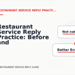 Restaurant Service Reply Practice: Before and After Corrections